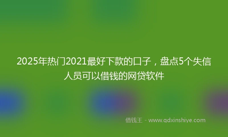 2025年热门2021最好下款的口子，盘点5个失信人员可以借钱的网贷软件