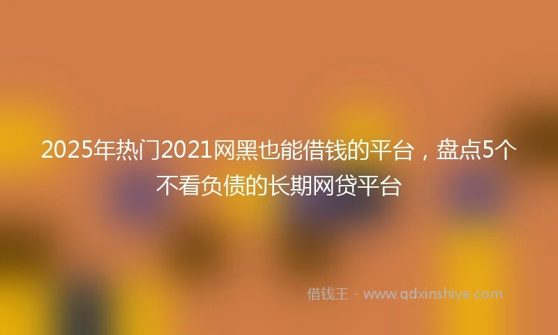 2025年热门2021网黑也能借钱的平台，盘点5个不看负债的长期网贷平台