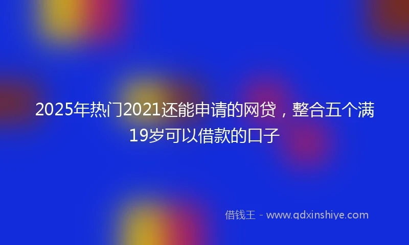2025年热门2021还能申请的网贷，整合五个满19岁可以借款的口子