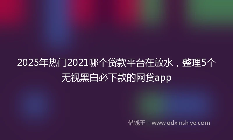 2025年热门2021哪个贷款平台在放水，整理5个无视黑白必下款的网贷app