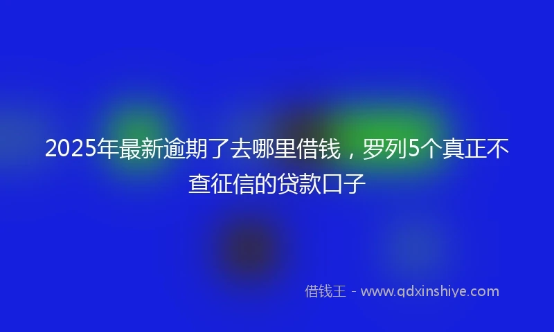 2025年最新逾期了去哪里借钱，罗列5个真正不查征信的贷款口子