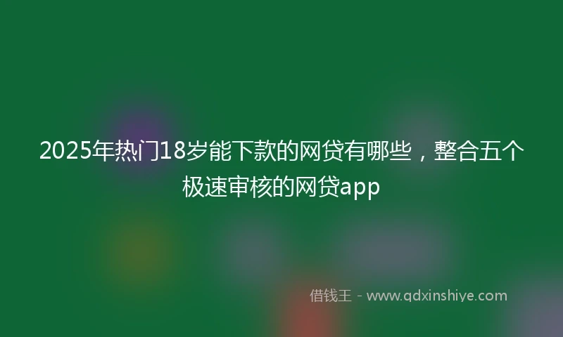 2025年热门18岁能下款的网贷有哪些，整合五个极速审核的网贷app