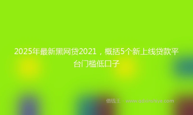 2025年最新黑网贷2021，概括5个新上线贷款平台门槛低口子