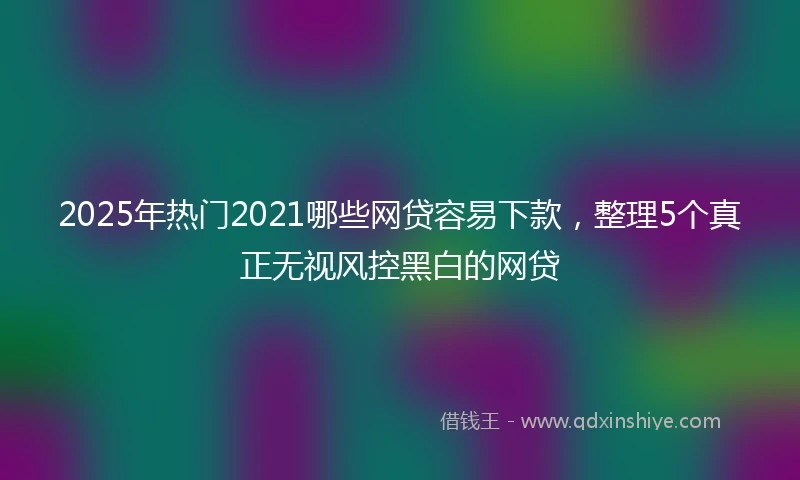 2025年热门2021哪些网贷容易下款，整理5个真正无视风控黑白的网贷