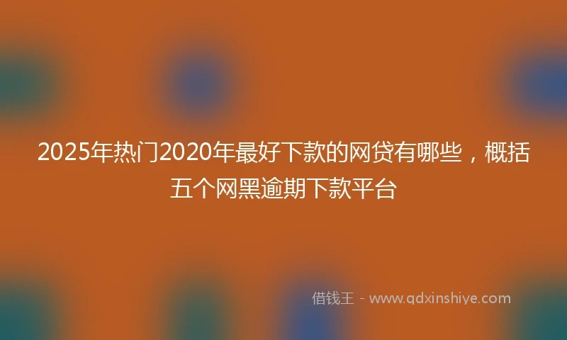 2025年热门2020年最好下款的网贷有哪些，概括五个网黑逾期下款平台