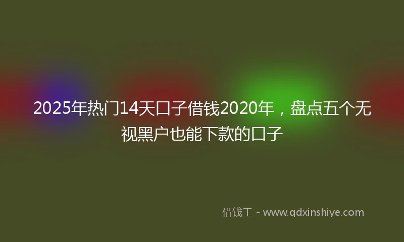 2025年热门14天口子借钱2020年，盘点五个无视黑户也能下款的口子