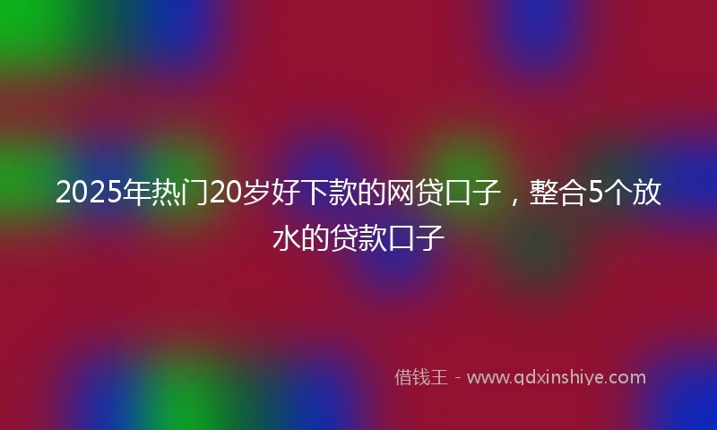 2025年热门20岁好下款的网贷口子，整合5个放水的贷款口子