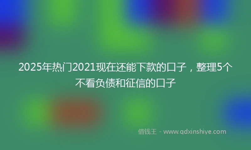 2025年热门2021现在还能下款的口子，整理5个不看负债和征信的口子