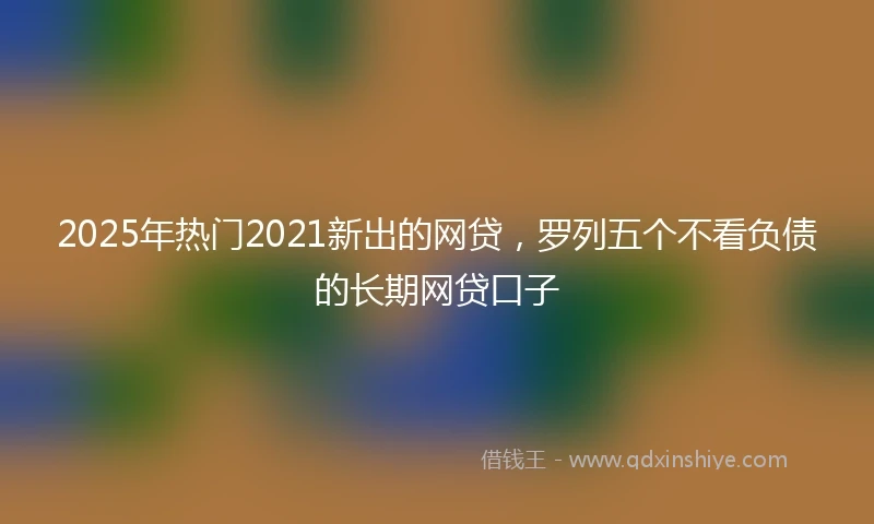2025年热门2021新出的网贷，罗列五个不看负债的长期网贷口子