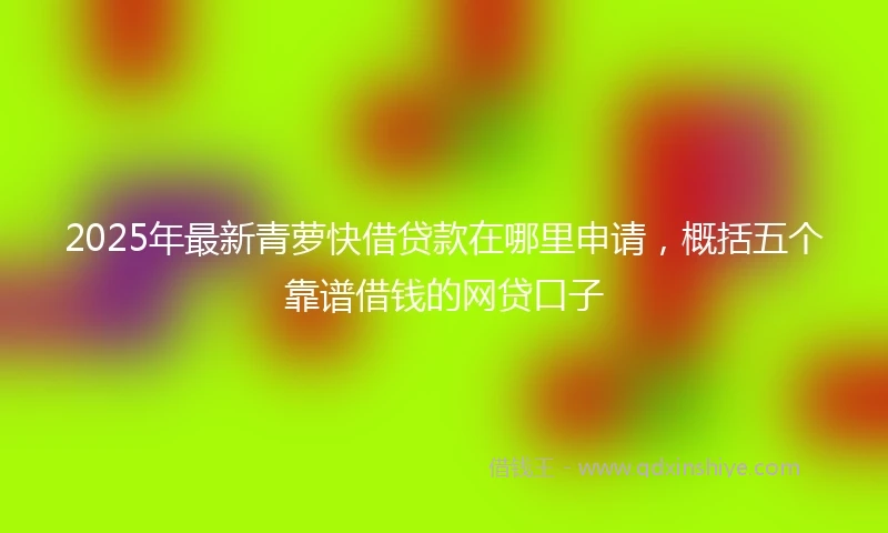 2025年最新青萝快借贷款在哪里申请，概括五个靠谱借钱的网贷口子