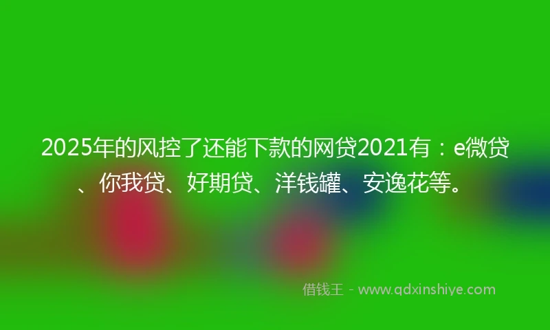 2025年的风控了还能下款的网贷2021有：e微贷、你我贷、好期贷、洋钱罐、安逸花等。