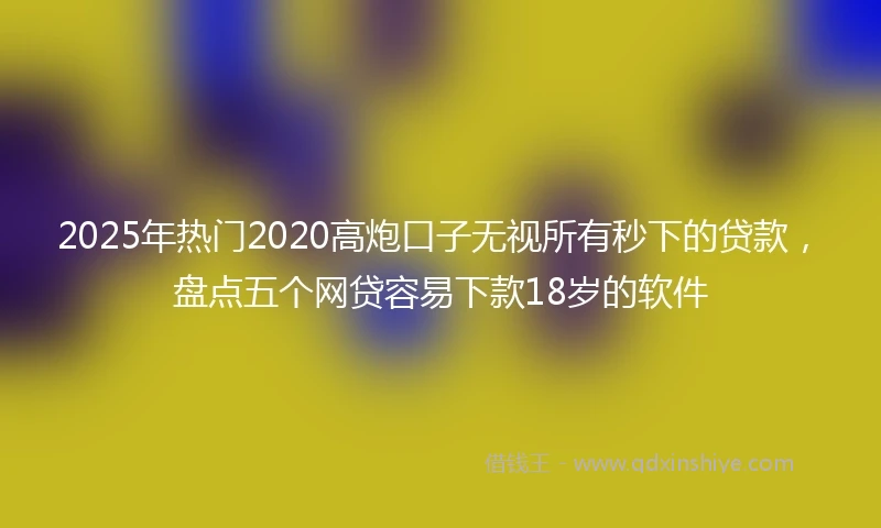 2025年热门2020高炮口子无视所有秒下的贷款，盘点五个网贷容易下款18岁的软件