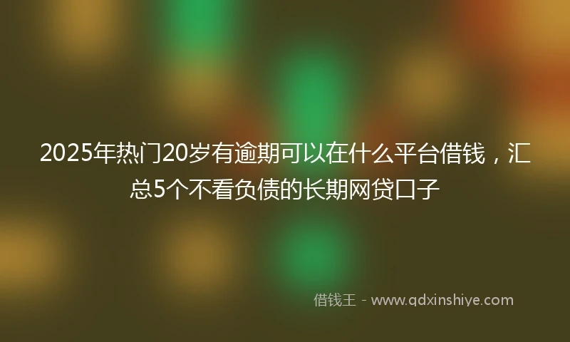 2025年热门20岁有逾期可以在什么平台借钱，汇总5个不看负债的长期网贷口子