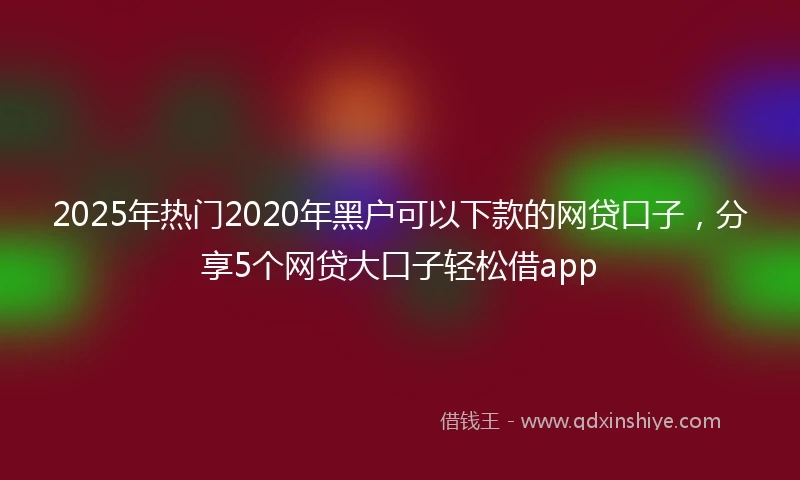 2025年热门2020年黑户可以下款的网贷口子，分享5个网贷大口子轻松借app