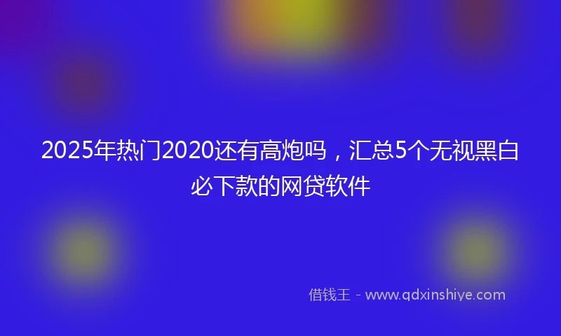 2025年热门2020还有高炮吗，汇总5个无视黑白必下款的网贷软件