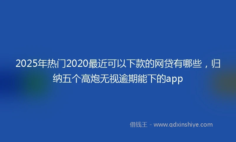 2025年热门2020最近可以下款的网贷有哪些，归纳五个高炮无视逾期能下的app