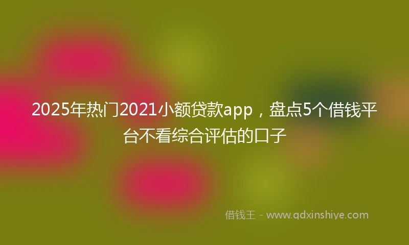 2025年热门2021小额贷款app，盘点5个借钱平台不看综合评估的口子