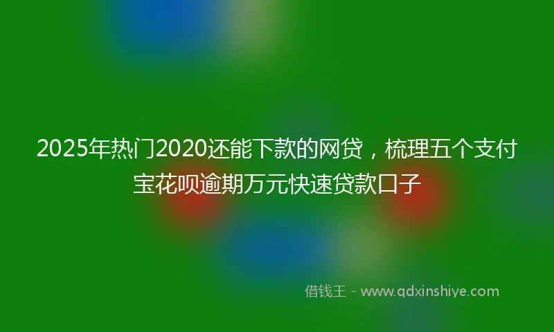 2025年热门2020还能下款的网贷，梳理五个支付宝花呗逾期万元快速贷款口子
