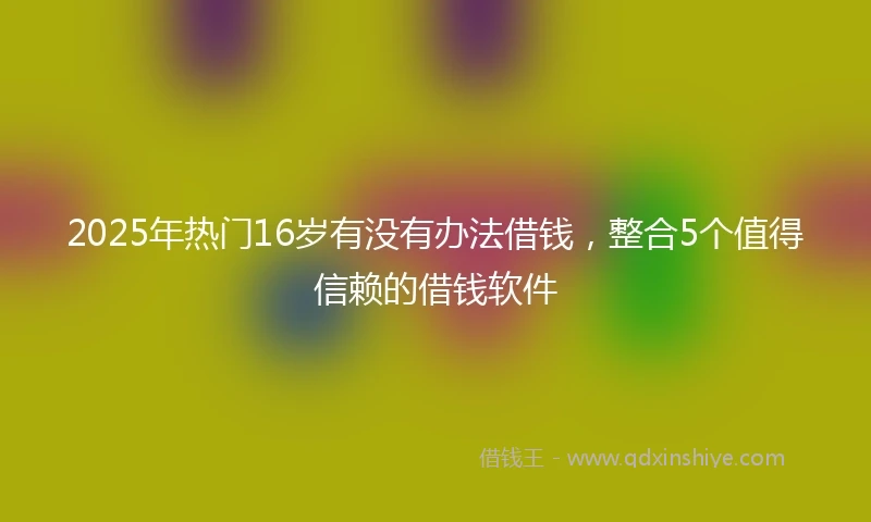 2025年热门16岁有没有办法借钱，整合5个值得信赖的借钱软件