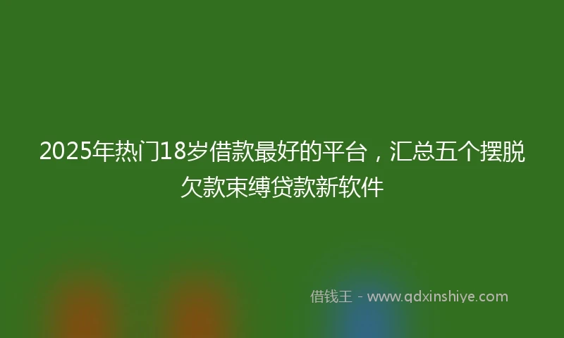 2025年热门18岁借款最好的平台，汇总五个摆脱欠款束缚贷款新软件