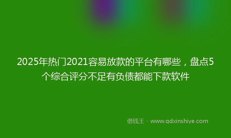 2025年热门2021容易放款的平台有哪些，盘点5个综合评分不足有负债都能下款软件