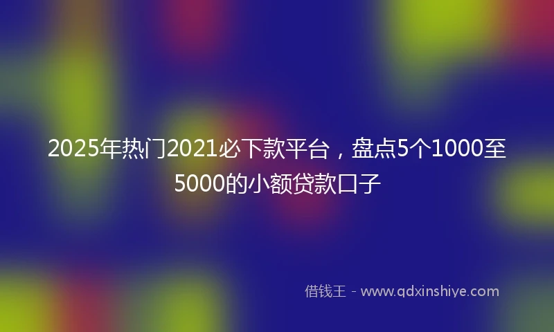 2025年热门2021必下款平台，盘点5个1000至5000的小额贷款口子