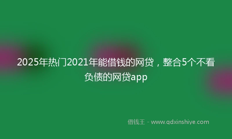 2025年热门2021年能借钱的网贷，整合5个不看负债的网贷app