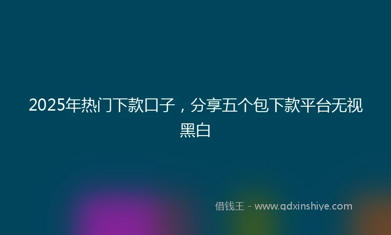 2025年热门下款口子，分享五个包下款平台无视黑白