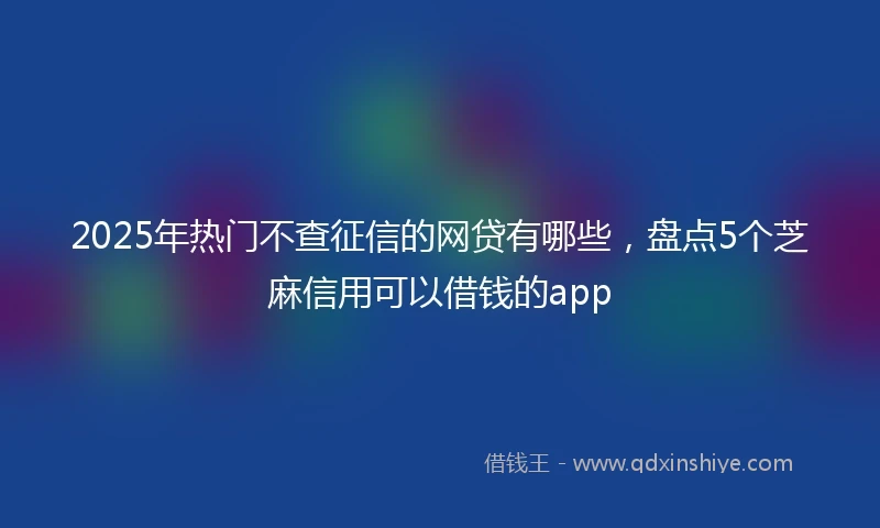 2025年热门不查征信的网贷有哪些，盘点5个芝麻信用可以借钱的app