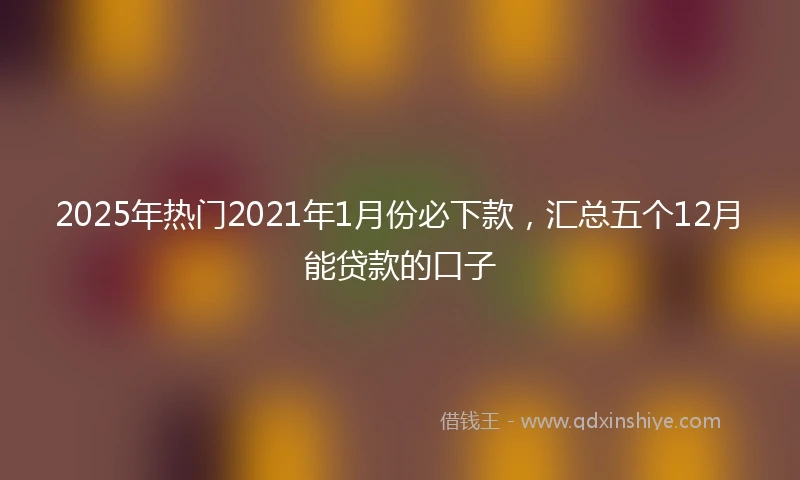 2025年热门2021年1月份必下款，汇总五个12月能贷款的口子
