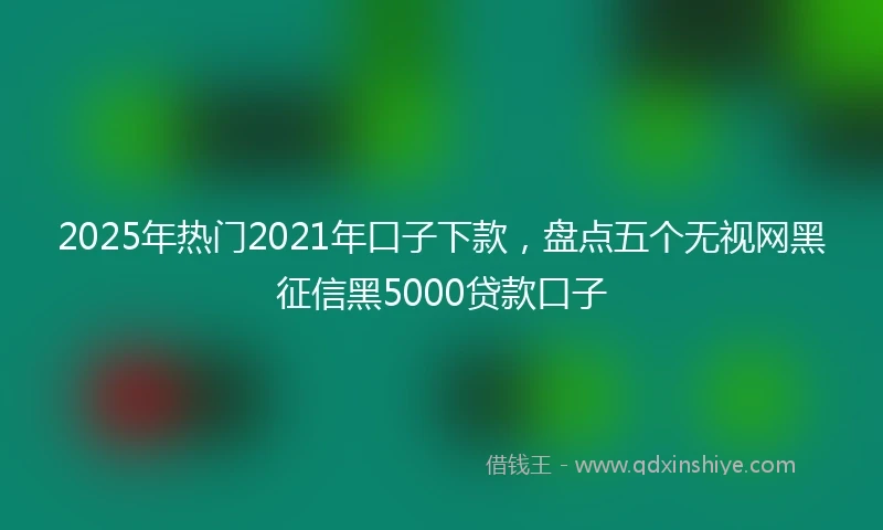 2025年热门2021年口子下款，盘点五个无视网黑征信黑5000贷款口子