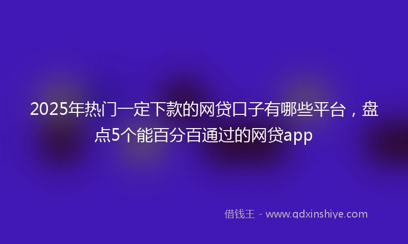 2025年热门一定下款的网贷口子有哪些平台，盘点5个能百分百通过的网贷app
