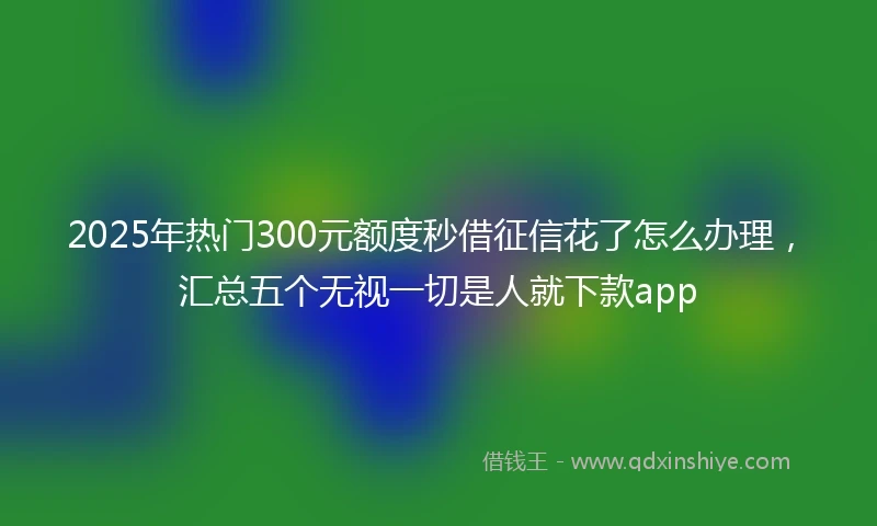 2025年热门300元额度秒借征信花了怎么办理，汇总五个无视一切是人就下款app
