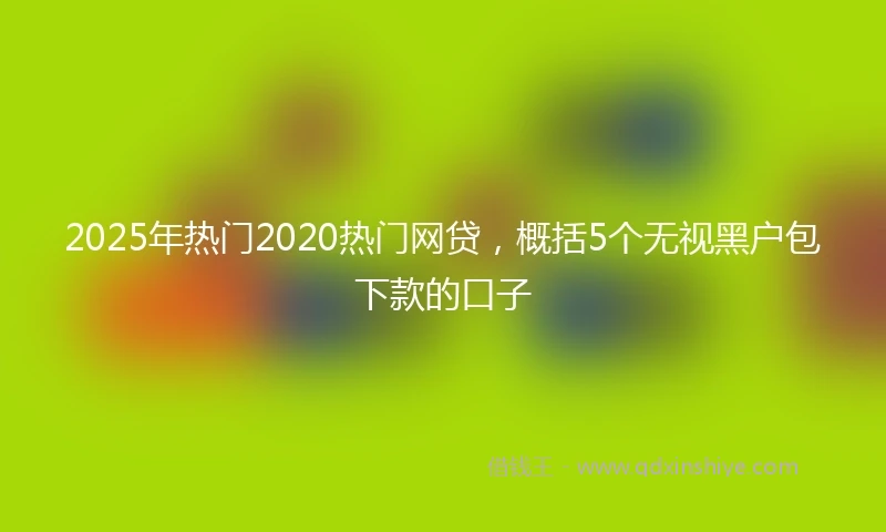 2025年热门2020热门网贷，概括5个无视黑户包下款的口子