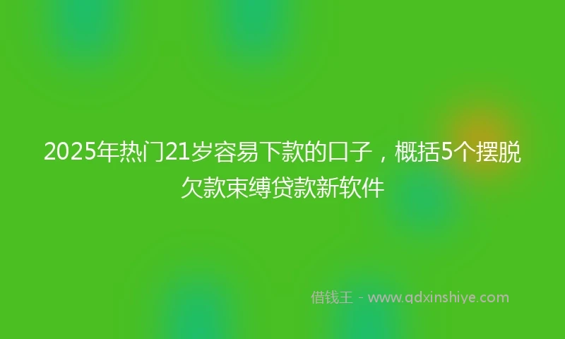 2025年热门21岁容易下款的口子，概括5个摆脱欠款束缚贷款新软件