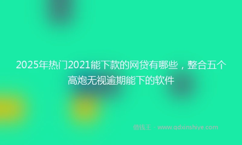 2025年热门2021能下款的网贷有哪些，整合五个高炮无视逾期能下的软件