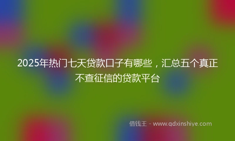 2025年热门七天贷款口子有哪些，汇总五个真正不查征信的贷款平台