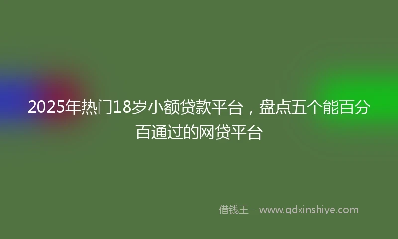 2025年热门18岁小额贷款平台，盘点五个能百分百通过的网贷平台