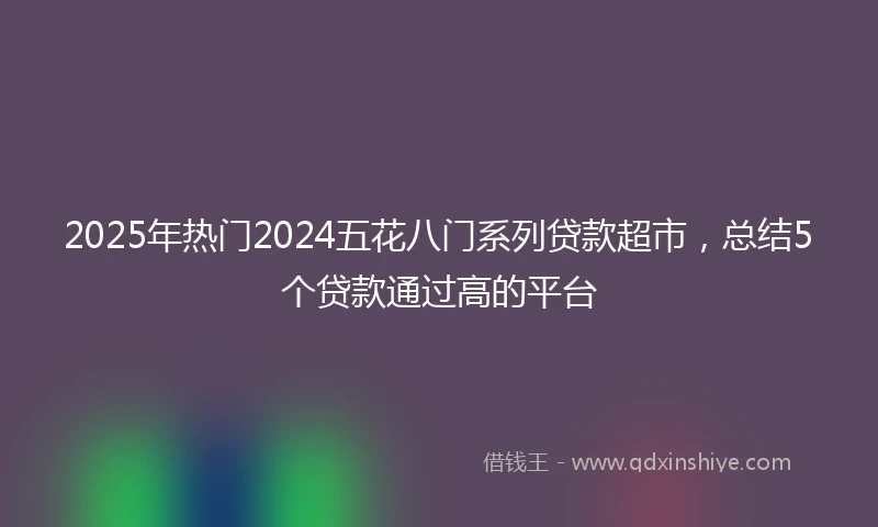 2025年热门2024五花八门系列贷款超市，总结5个贷款通过高的平台