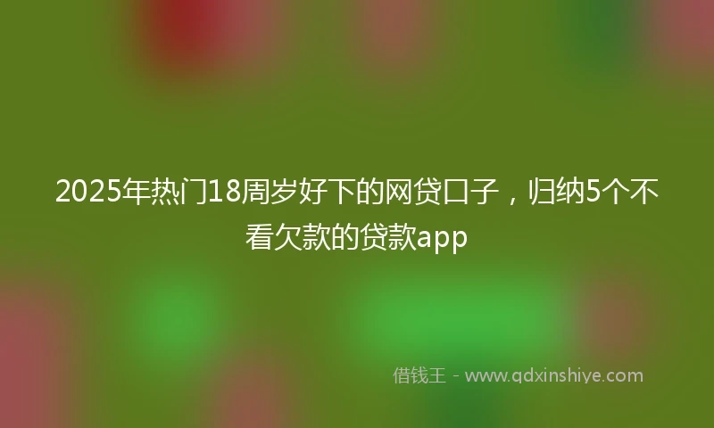 2025年热门18周岁好下的网贷口子，归纳5个不看欠款的贷款app