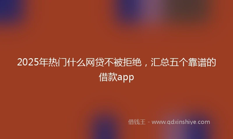 2025年热门什么网贷不被拒绝，汇总五个靠谱的借款app