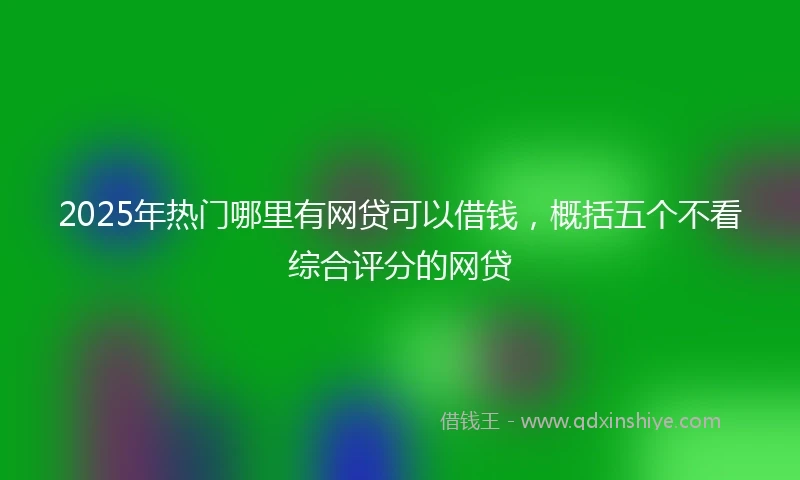 2025年热门哪里有网贷可以借钱，概括五个不看综合评分的网贷