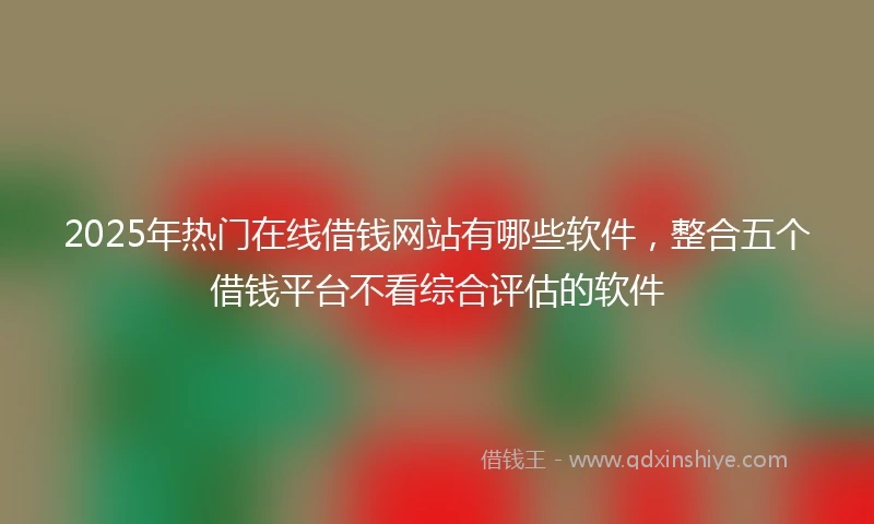 2025年热门在线借钱网站有哪些软件，整合五个借钱平台不看综合评估的软件