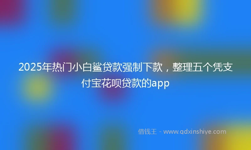 2025年热门小白鲨贷款强制下款，整理五个凭支付宝花呗贷款的app