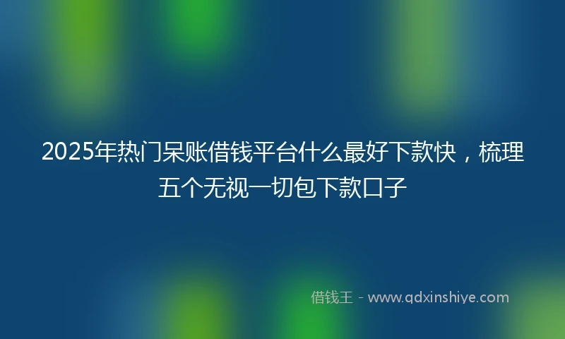 2025年热门呆账借钱平台什么最好下款快，梳理五个无视一切包下款口子