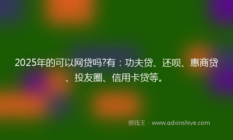 2025年的可以网贷吗?有：功夫贷、还呗、惠商贷、投友圈、信用卡贷等。