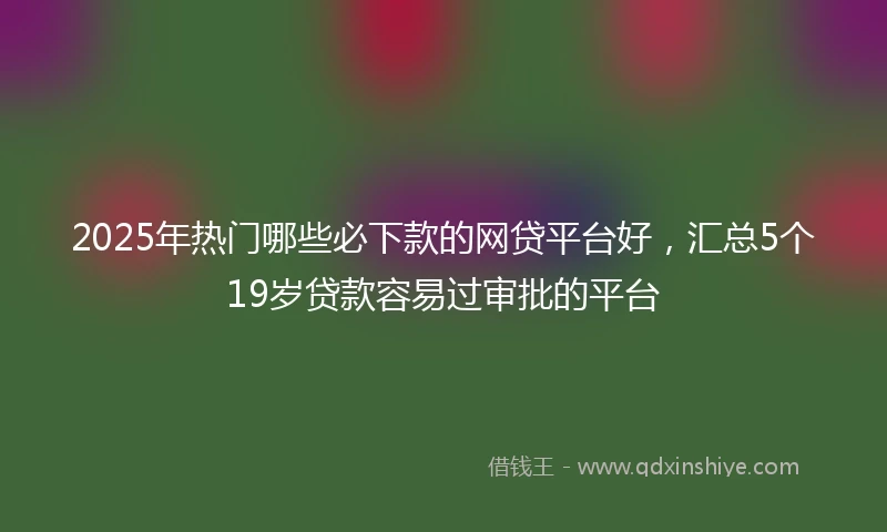 2025年热门哪些必下款的网贷平台好，汇总5个19岁贷款容易过审批的平台