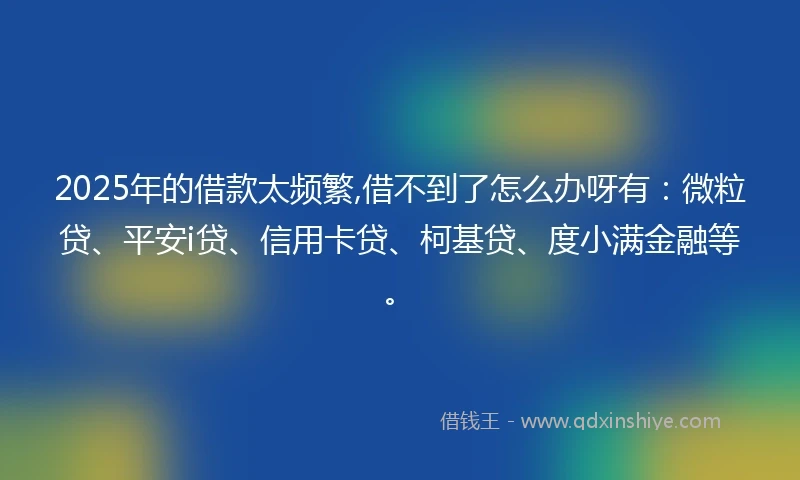 2025年的借款太频繁,借不到了怎么办呀有：微粒贷、平安i贷、信用卡贷、柯基贷、度小满金融等。