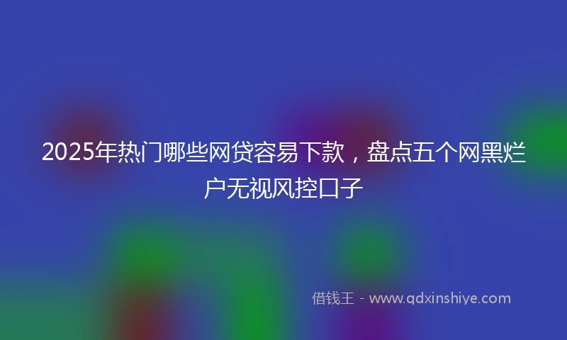 2025年热门哪些网贷容易下款，盘点五个网黑烂户无视风控口子