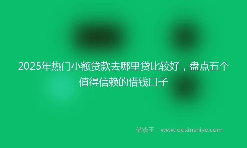 2025年热门小额贷款去哪里贷比较好，盘点五个值得信赖的借钱口子